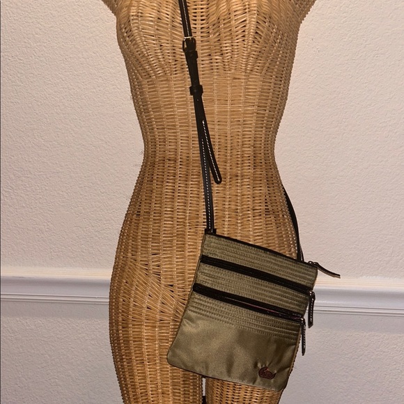 Women’s Dooney & Bourke Crossbody Bag Taupe Olive Dark Tan - Picture 5 of 7